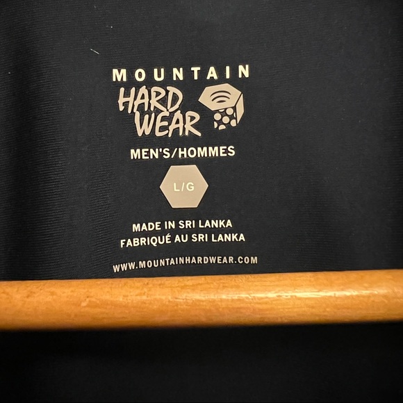 Mountain Hardwear Blue and Black Short Sleeve Quarter Zip Mens Shirt Size Large - Picture 3 of 8